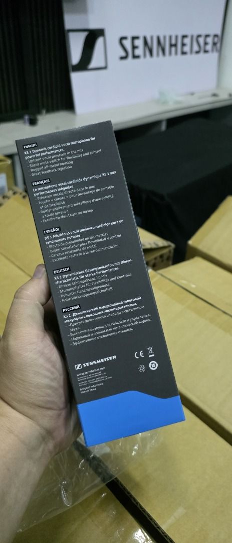 Sennheiser XS 1 Wired Vocal Dynamic Microphone (Category: Microphones) located in Pasig City. Submitted by minyey (Listing ID 1463804891, Image 2). Description: Selling Sennheiser XS 1 Wired Microphone: Meet-up Mercedes Pasig / Greenfield Mandaluyong or Grab, Lalamove, etc by buyer Text me for faster transaction 09054142859 Stock: On hand Price: Negotiable Condition: Brand new Warranty: 1 year Package: Handheld Microphone x1 MZQ 800 Microphone Cl