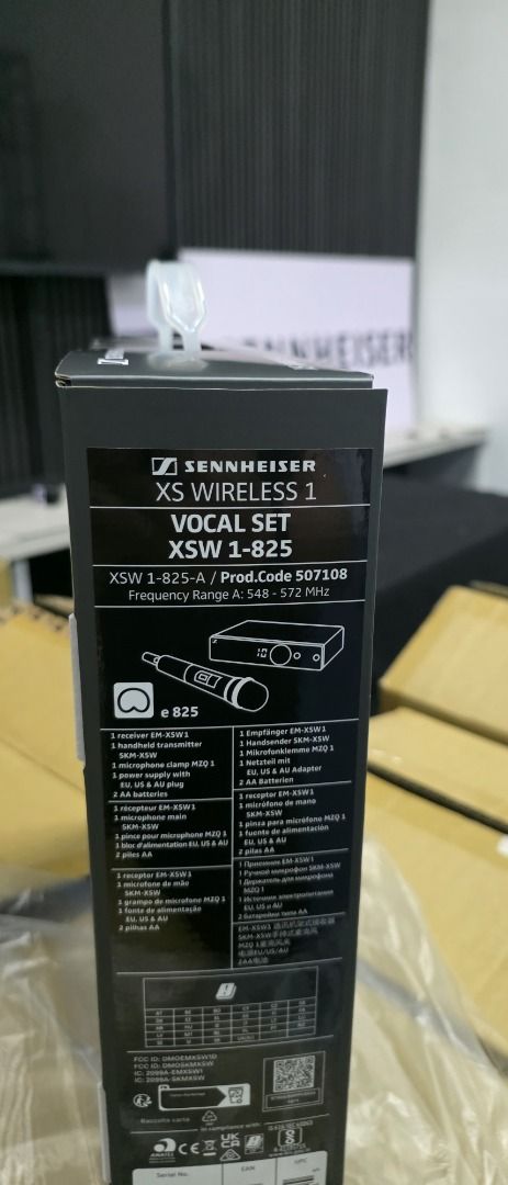 Sennheiser XSW 1-825 Wireless Microphone (Category: Microphones) located in Pasig City. Submitted by minyey (Listing ID 1463805811, Image 3). Description: Selling Sennheiser XSW 1-825 Wireless Microphone: Meet-up Mercedes Pasig / Greenfield Mandaluyong or Grab, Lalamove, etc by buyer Text me for faster transaction 09054142859 Stock: On hand Price: Negotiable Condition: Brand new Warranty: 1 year Package: EM-XSW 1 Rack Receiver x1 SKM 825-XSW Hand