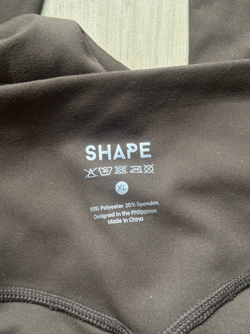 SHAPE Active Flared Leggind Espresso - Large (Category: Activewear) located in Mandaluyong City. Submitted by youarecutejeans (Listing ID 1463803510, Image 2). Description: - Brand: SHAPE - Color: Brown - Size: XL - Material: 80% Polyester, 20% Spandex - Designed in: Philippines - Perfect for: Workouts and everyday wear - Features: Comfortable and stretchy material.