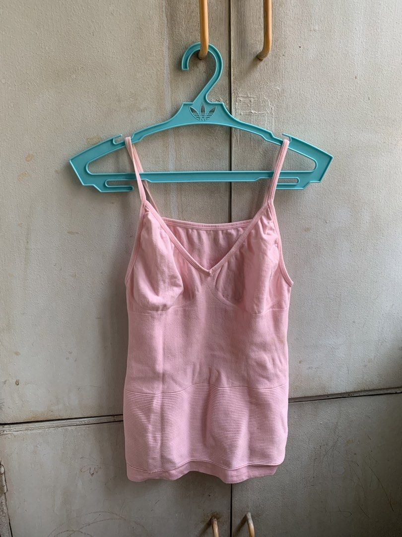 Shape wear (Category: Sleeveless) located in Manila. Submitted by usagichan_rabbit (Listing ID 1463783378, Image 1). Description: - Soft pink camisole top - Ribbed texture around the waist - Thin spaghetti straps - Comfortable and stretchy material - Ideal for layering or wearing on its own.