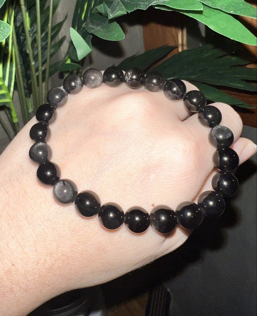 🖤✨Silver Obsidian Bracelet (Category: Other Accessories) located in Imus. Submitted by vdc.apparel (Listing ID 1463774837, Image 3). Description: A timeless combination of deep black and silvery-gray tones—perfect for those who love a sleek, minimalist gemstone look. ✨ 💎Gemstone: Silver Obsidian is known for its natural silver-gray sheen that appears as the stone catches the light. Perfect for everyday wear, gifting, or adding a subtle statemen