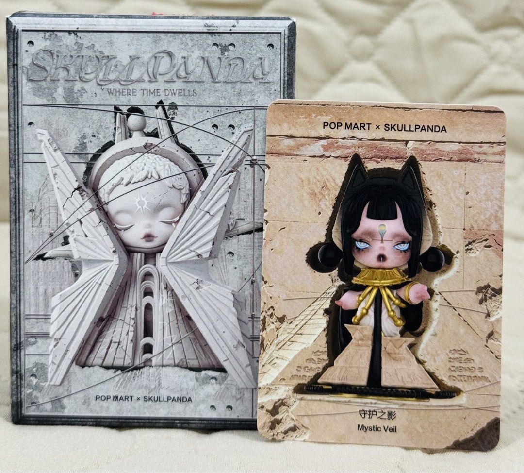 Skullpanda Where Time Dwells-Mystic Veil (Category: Designer & Blind Box Toys) located in Antipolo. Submitted by jennies_closet (Listing ID 1463835711, Image 1). Description: Want to Sell Only / Not for Trade: Skullpanda Where Time Dwells Available: Mystic Veil 800 pesos Condition: Authentic Popmart figure, Brand new, Sealed foil, open box below with card Location: Antipolo City Mode of Payment: GCASH or BPI Mode of Delivery: Lalamove/ J&T or mee