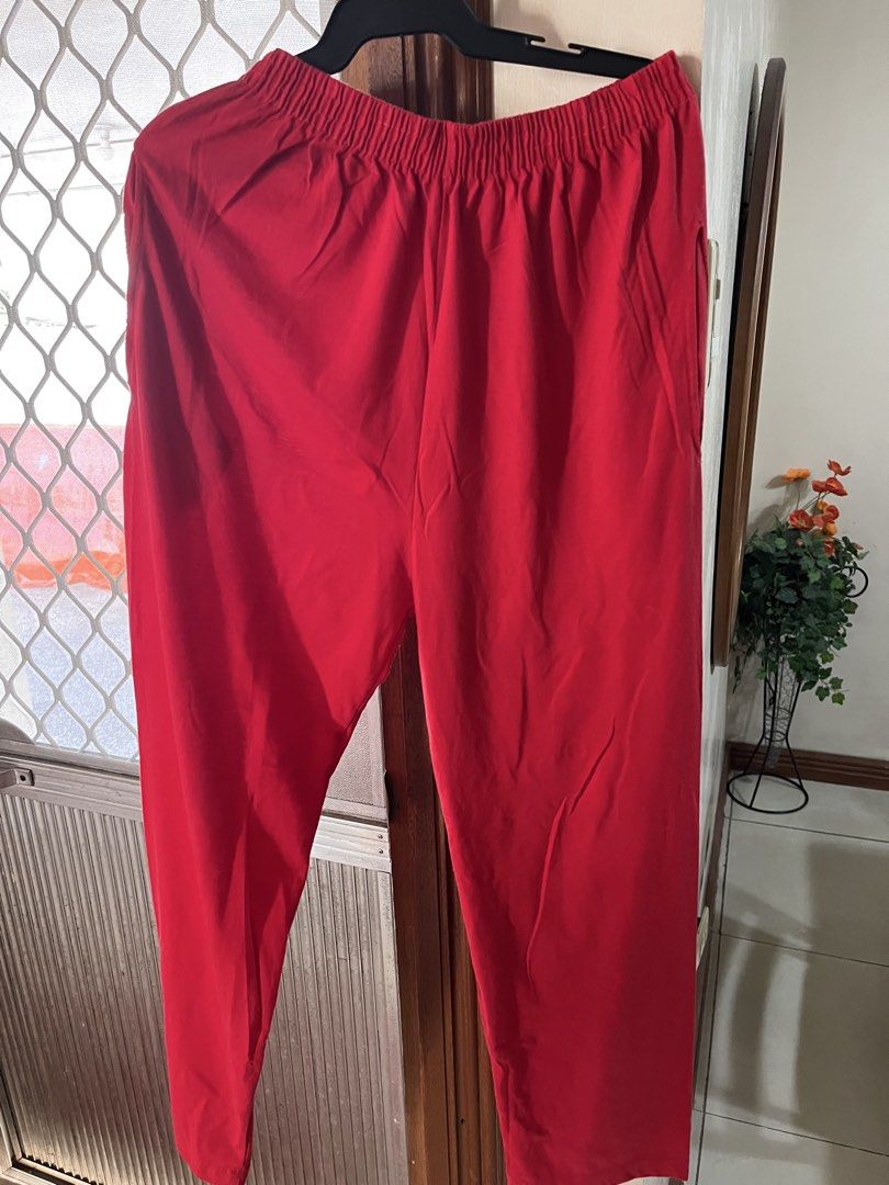 Sleepwear terno (Category: Sets or Coordinates) located in Bacoor. Submitted by ayit. (Listing ID 1463936709, Image 3). Description: - Japan brand sleepwear terno - Vibrant red color - T-shirt features all-over puppy print and quote - Matching red pants with elastic waistband - Size: S - Condition: Good.