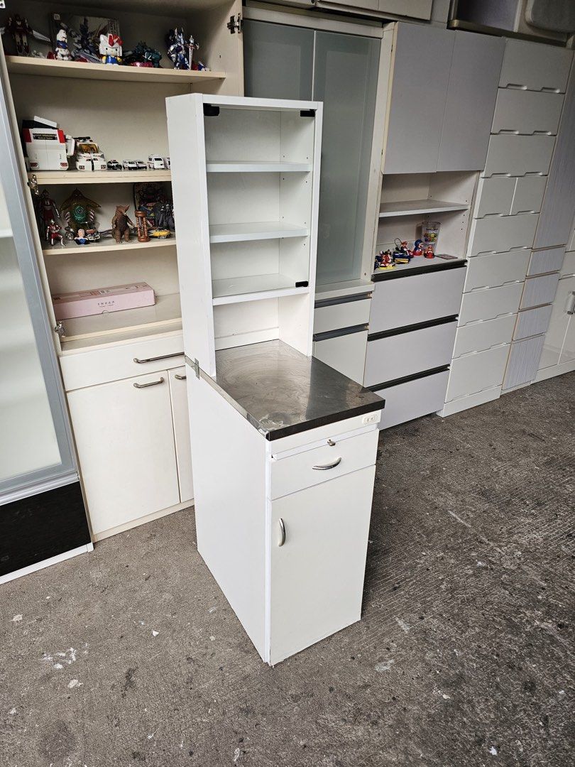 Slim Kitchen Cabinet ‼️ (Category: Shelves, Cabinets & Racks) located in Quezon City. Submitted by ledamadel (Listing ID 1463759768, Image 3). Description: Slim Kitchen Cabinet ‼️₱6800‼️ 👉Space Saver! 🤩😘🥰 ✔L-14 H-59 W-22 inches 📏 ✔2 Doors,4 Shelfs & 2 Drawers 🗄 ✔Laminated 🔖 ✔️Compress & Plywood Back! 💢 ✔Scratches As-is! 👌 Location: 40 Aplaya St Napocor Vill. Tandang Sora Quezon City. For inquiry please Pm us or Call. 09066885859 Please l