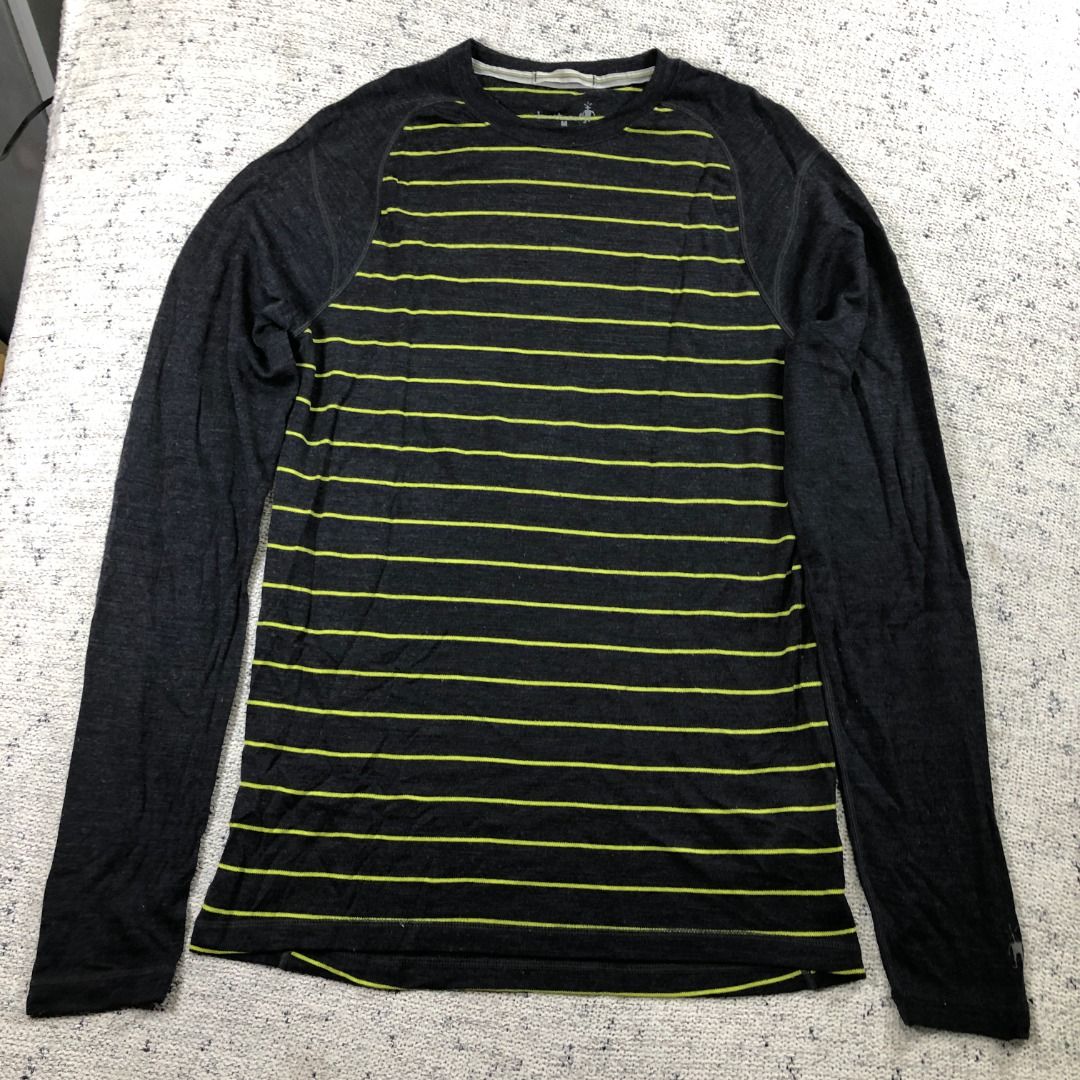 SMARTWOOL Merino 100% Wool Striped Base Layer Long-Sleeve Shirt Medium (Category: Activewear) located in Santa Rosa. Submitted by sergids (Listing ID 1463750222, Image 2). Description: SMARTWOOL Merino 100% Wool Striped Base Layer Long-Sleeve Shirt Medium Check fitting tops to ensure this fits you. Dimensions below are exact measurements, see pics as well for comparison. 9/10 Condition and Colorway Dimensions: Check pic slide for actual size and 