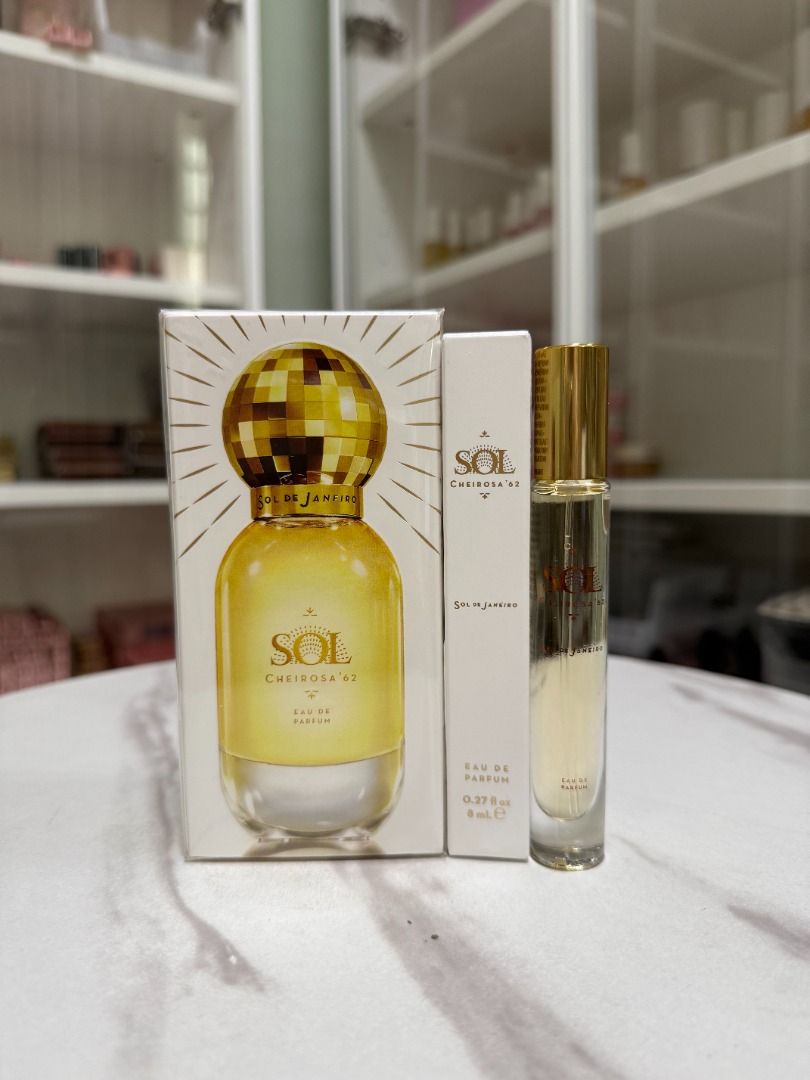 SOL DE JANEIRO SOL Cheirosa '62 Eau de Parfum (Category: Fragrance & Deodorants) located in Quezon City. Submitted by happyfactoryph (Listing ID 1463895393, Image 1). Description: 🛍️ SOL DE JANEIRO SOL Cheirosa '62 Eau de Parfum 8 ml FB/IG Price - P3,190 E-Commerce Price - P3,990 50 ml FB/IG Price - P8,990 E-Commerce Price - P10,290 Available now at Happy Factory PH! SHOP DETAILS 💳 Mode of Payment: COD, BPI, BDO, Metrobank, GCash 📍 Pick-up: Ma