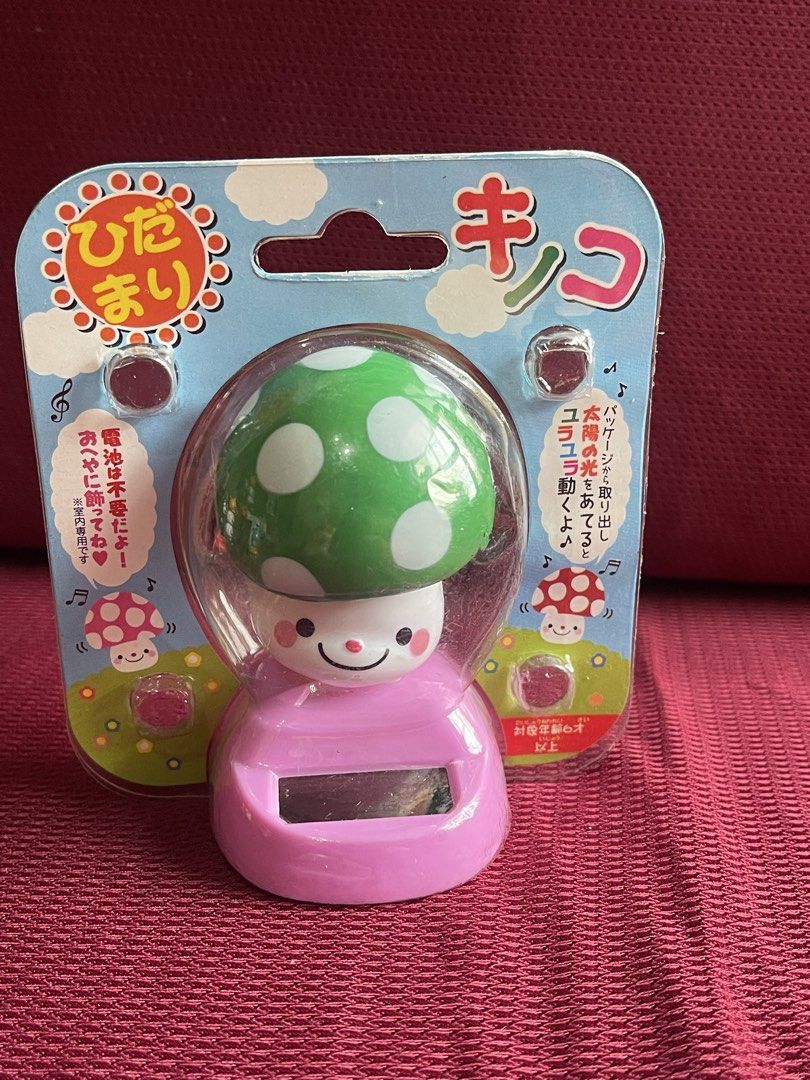 solar mushroom head shaking (Category: Action & Battle Toys) located in Manila. Submitted by dstrangerthings (Listing ID 1463919786, Image 1). Description: Can be used for cars or display.