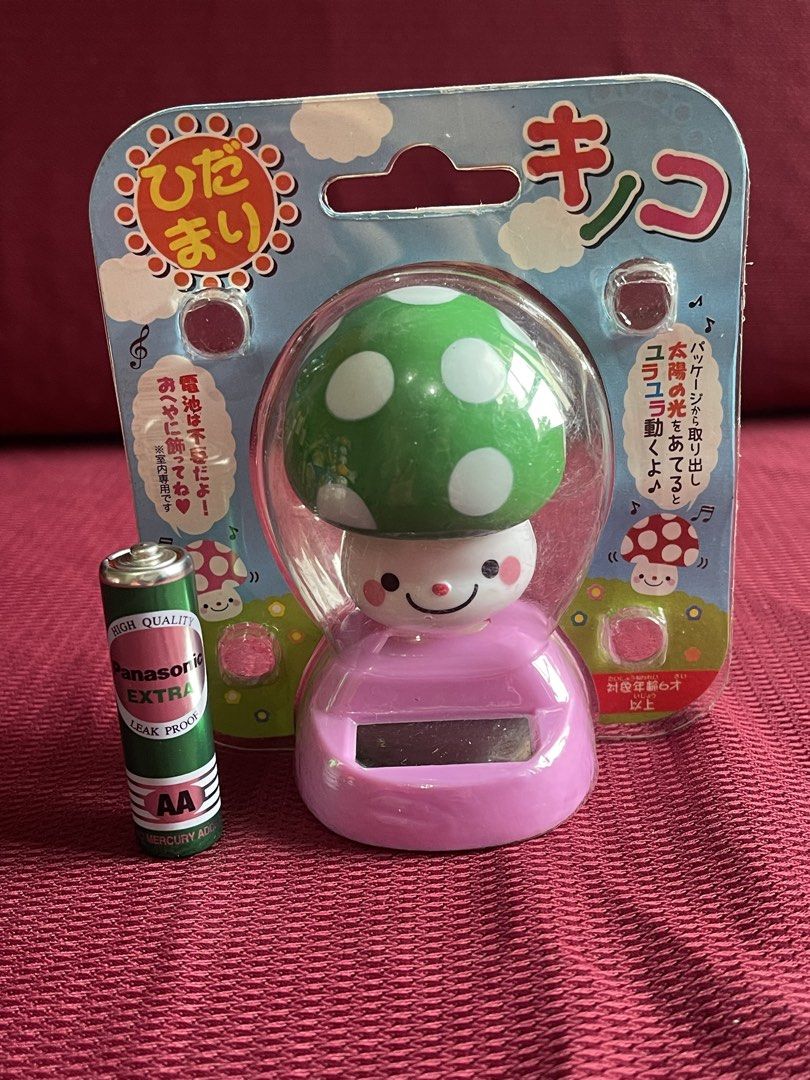 solar mushroom head shaking (Category: Action & Battle Toys) located in Manila. Submitted by dstrangerthings (Listing ID 1463919786, Image 2). Description: Can be used for cars or display.