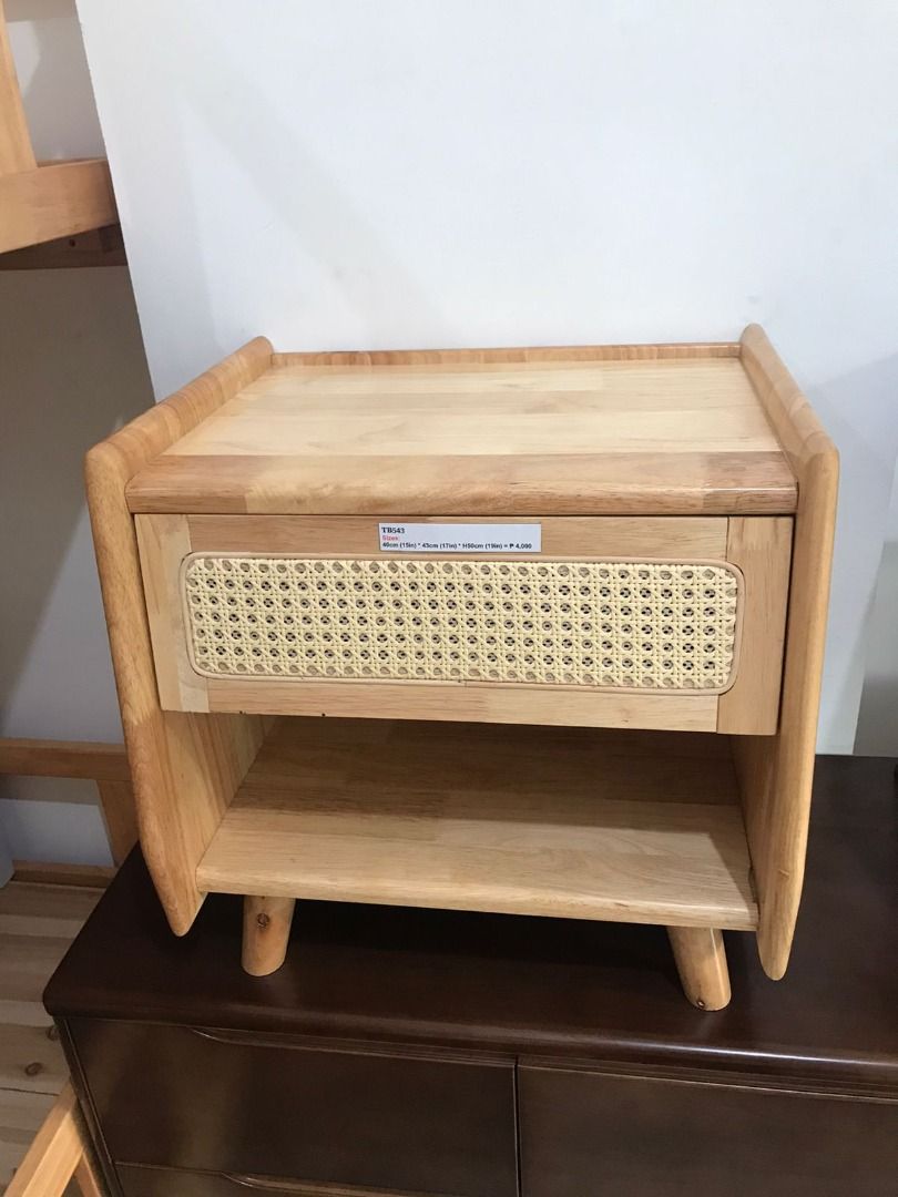 Solid Rubberwood Bedside Table – 40cm (Category: Tables & Sets) located in Caloocan City. Submitted by lyyyzzzz (Listing ID 1463815553, Image 2). Description: Solid Rubberwood Bedside Table Perfect for bedrooms, guest rooms, and small spaces. Made from solid Thailand rubberwood that is treated and termite-free for durability and long-lasting use. Features: • Solid Thailand rubberwood • Treated & termite-free • 40cm size • Spacious storage compart