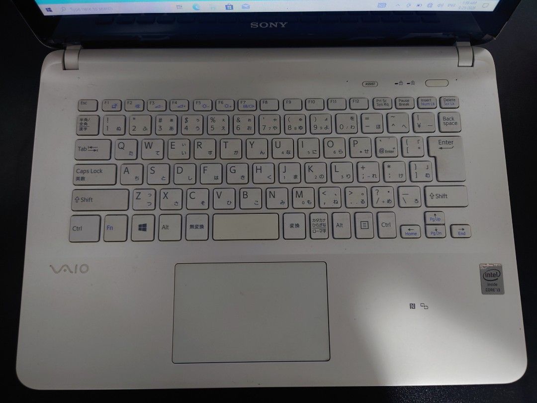 Sony Vaio Laptop (White) (Category: Laptops & Notebooks) located in General Trias. Submitted by mervcorner (Listing ID 1463925816, Image 2). Description: Sony Vaio Laptop (White) Model: Vaio Fit 14E Specs: 14-inch Display Windows 10 Pro Core i3-4005U 1.70GHz 16GB RAM 240GB SSD Intel HD Graphics Touchscreen WIFI Ready Bluetooth Japanese Keyboard Layout Notes: - Battery can only last maximum of 2 hours depending on usage. - Speaker at maximum of 10