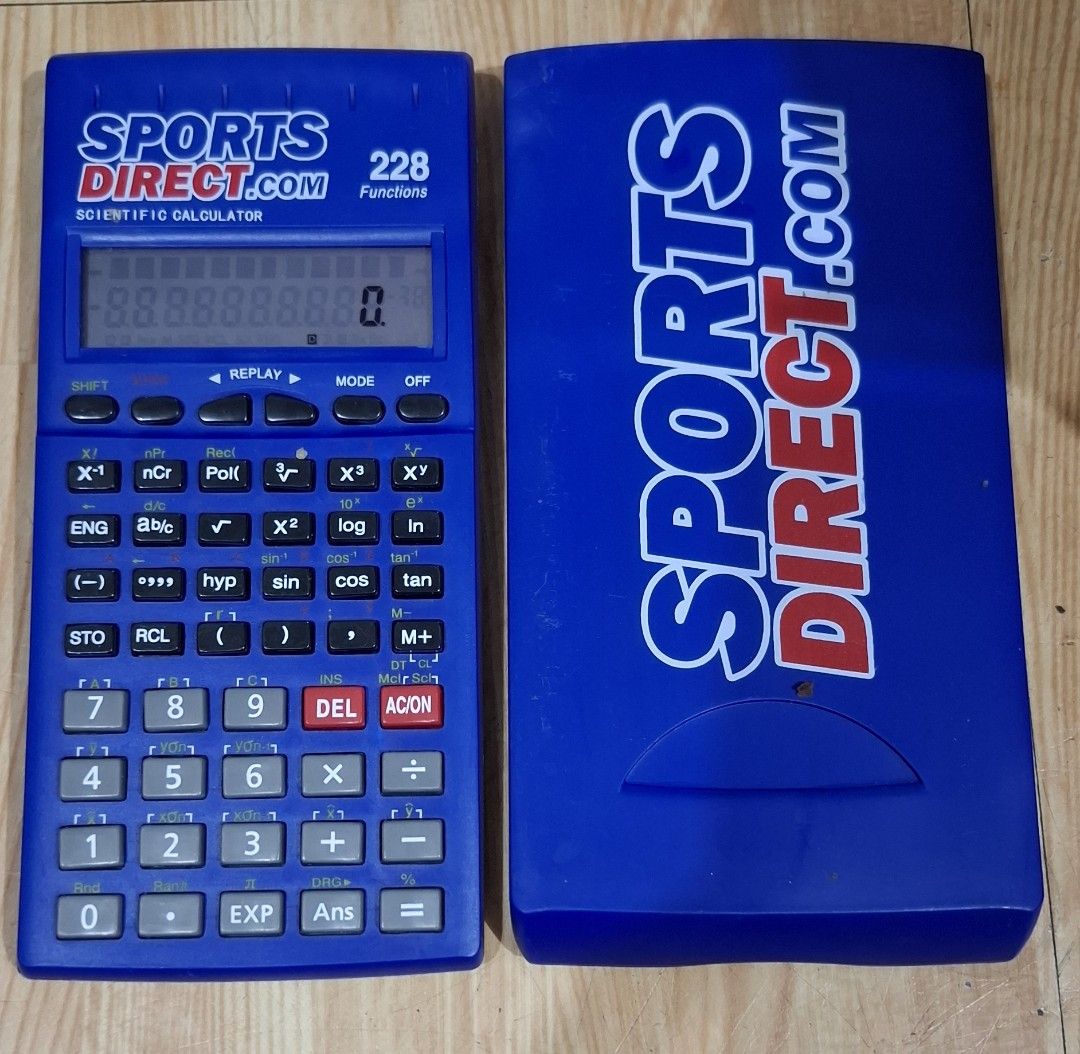 Sports direct.com Scientific Calculator 228 Functions (Category: Office & Business Technology) located in Rizal. Submitted by apparelit115185 (Listing ID 1463808661, Image 1). Description: - Sports Direct.com scientific calculator - 228 functions - Original protective case included - Operated by double A batteries (not included) - Tested and working. Complete parts. - Ideal for school and work.