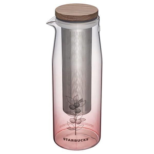 Starbucks Glass Cold Brew Coffee Tea Maker with Infuser (Category: Water Bottles & Tumblers) located in Taytay. Submitted by renz52 (Listing ID 1463836401, Image 1). Description: - Starbucks Glass Cold Brew Maker - Includes Stainless Steel Infuser - Elegant Wooden Lid - Subtle Pink Gradient Glass - Etched Coffee Plant Design - Ideal for Iced Coffee & Tea - Simple to Use and Clean New and unused condition Only 1 piece available Selling for Php 150