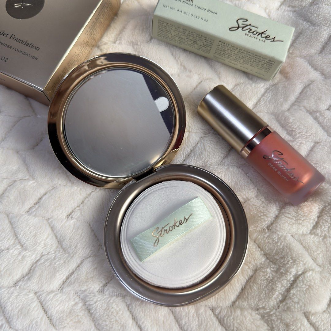 Strokes Silk Veil Powder Foundation & Dear Blush (Category: Makeup) located in Paranaque City. Submitted by _mrs.j (Listing ID 1463801003, Image 3). Description: - Strokes Beauty Lab Silk Veil Powder Foundation in shade Melona - Soft touch matte finish - Only used to swatch and wear test - Includes Dear Blush liquid formula in Smolder (unopened and brand new) - Achieve a natural makeup look - Perfect for everyday wear - RFS: not my shade - MOP: B