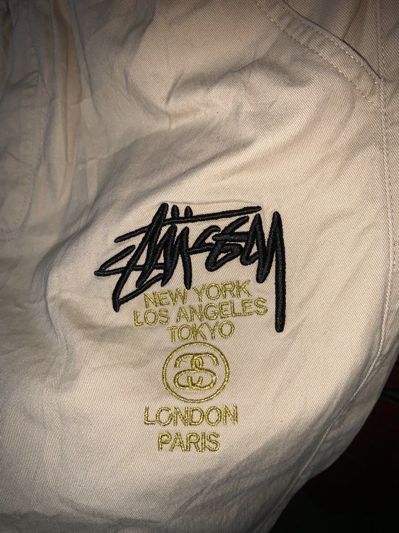 STUSSY EMBROIDERED DESIGN PANTS (Category: Joggers) located in Tayug. Submitted by cvcthrift (Listing ID 1463789866, Image 2). Description: W-27-34 L-37 NO ISSUE EXCELLENT CR-9.5/10 .