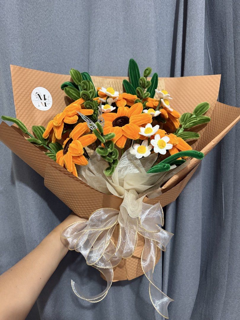 SUNFLOWER BOUQUET (Category: Flowers & Bouquets) located in Valenzuela. Submitted by mflowers_crafts (Listing ID 1463896790, Image 2). Description: HANDMADE FLOWERS THAT LAST! Looking for a beautiful and meaningful gift? 💐 Our handmade flower bouquets are carefully crafted with satin ribbons, fuzzy wire flowers, and dried trigo fillers—made with love and designed to last! 💕 📦 Ships nationwide 💵 Cash on Delivery available 💐 Customized orders 