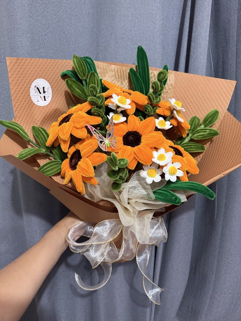 SUNFLOWER BOUQUET (Category: Flowers & Bouquets) located in Valenzuela. Submitted by mflowers_crafts (Listing ID 1463896790, Image 3). Description: HANDMADE FLOWERS THAT LAST! Looking for a beautiful and meaningful gift? 💐 Our handmade flower bouquets are carefully crafted with satin ribbons, fuzzy wire flowers, and dried trigo fillers—made with love and designed to last! 💕 📦 Ships nationwide 💵 Cash on Delivery available 💐 Customized orders 