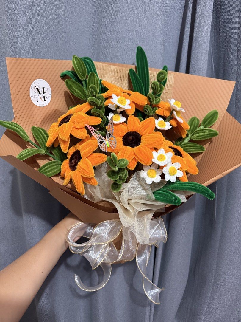 SUNFLOWER BOUQUET (Category: Flowers & Bouquets) located in Valenzuela. Submitted by mflowers_crafts (Listing ID 1463896790, Image 1). Description: HANDMADE FLOWERS THAT LAST! Looking for a beautiful and meaningful gift? 💐 Our handmade flower bouquets are carefully crafted with satin ribbons, fuzzy wire flowers, and dried trigo fillers—made with love and designed to last! 💕 📦 Ships nationwide 💵 Cash on Delivery available 💐 Customized orders 