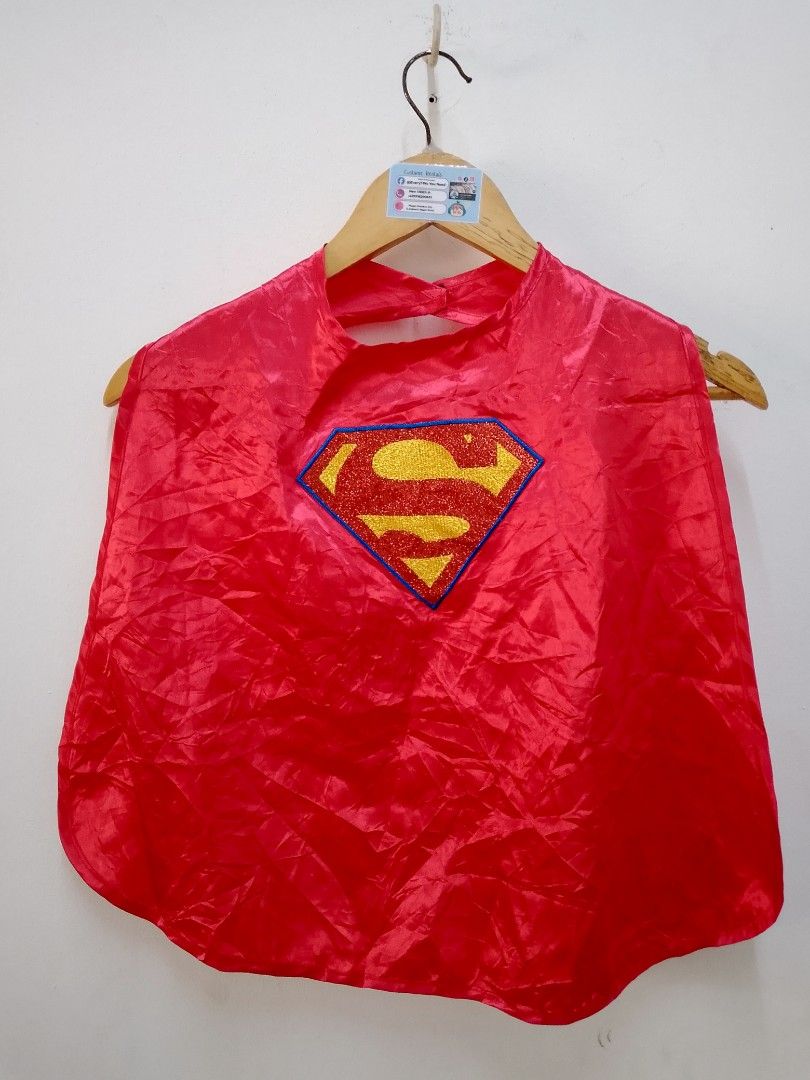 Superman Cape with Glitter Logo (Category: Babies & Kids Fashion) located in Malabon City. Submitted by everytins_you_need (Listing ID 1463800939, Image 1). Description: SUPER MAN CAPE estimate age 1-5 y/o ☺️.