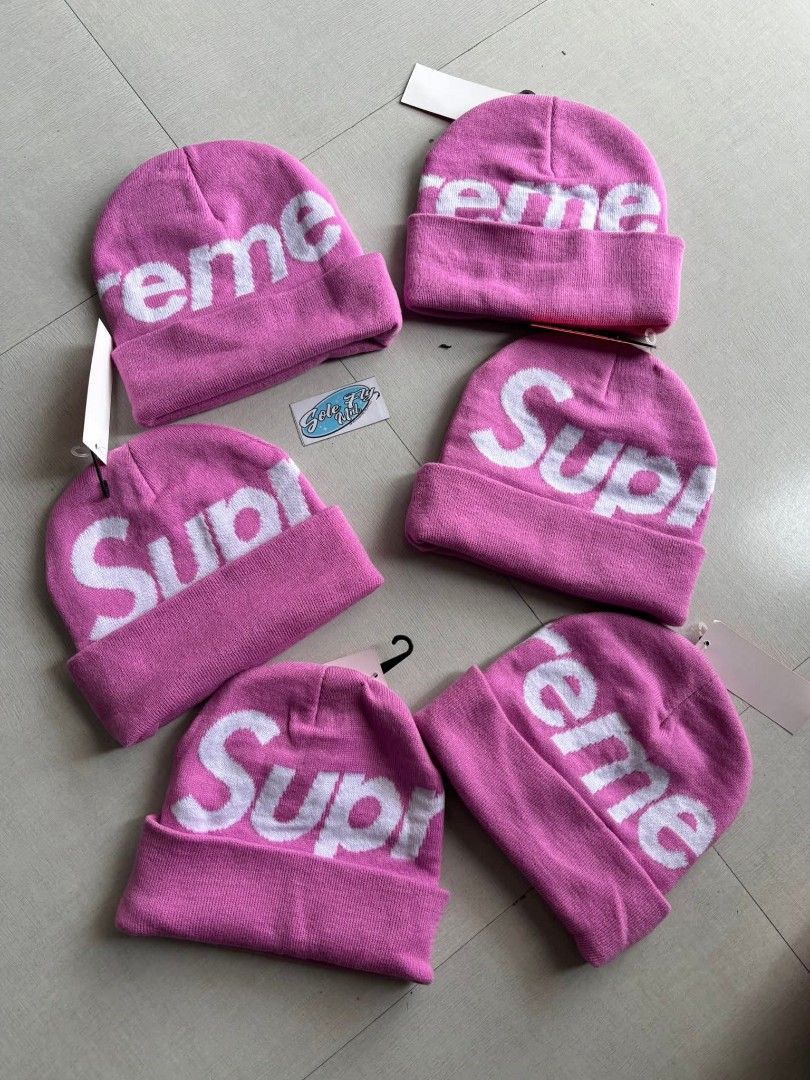 Supreme Beanies - Black, Red, Pink (Category: Caps & Hats) located in Manila. Submitted by solefly_mnl.26 (Listing ID 1463820240, Image 3). Description: SUPREME Intarsia beanie bnew OSFA 699+sf LIMITED STOCKS ONLY actual pic posted!!! onhand ready to lalamove/ship via jrs novaliches qc area dm us for orders📩 fb page: solefly mnl v2.