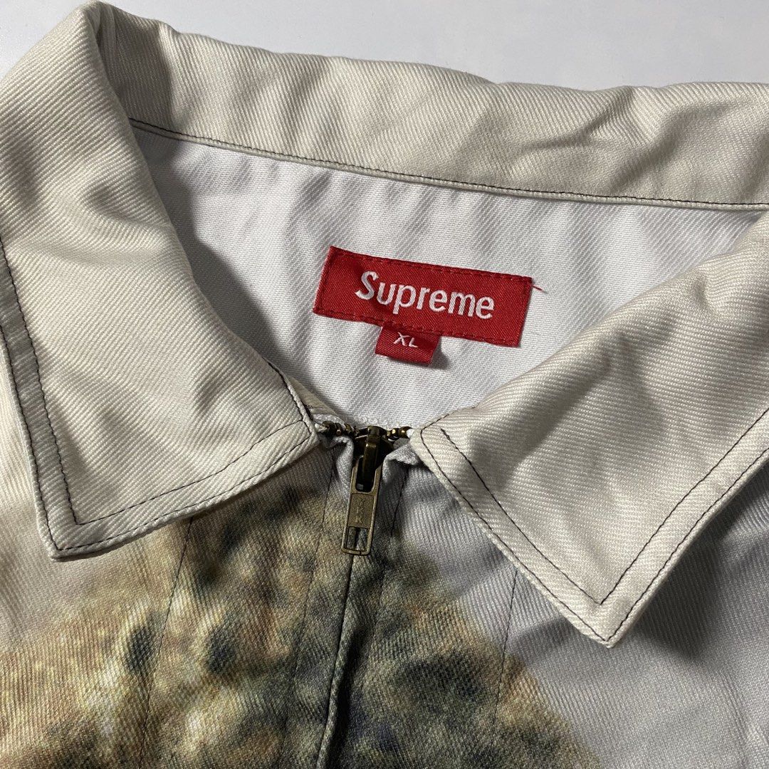 Supreme x Mike Kelly Denim Jacket (Category: Coats, Jackets and Outerwear) located in Batad. Submitted by .dresshttps (Listing ID 1463783574, Image 3). Description: Width: 23 Length: 28 Like new No flaws.