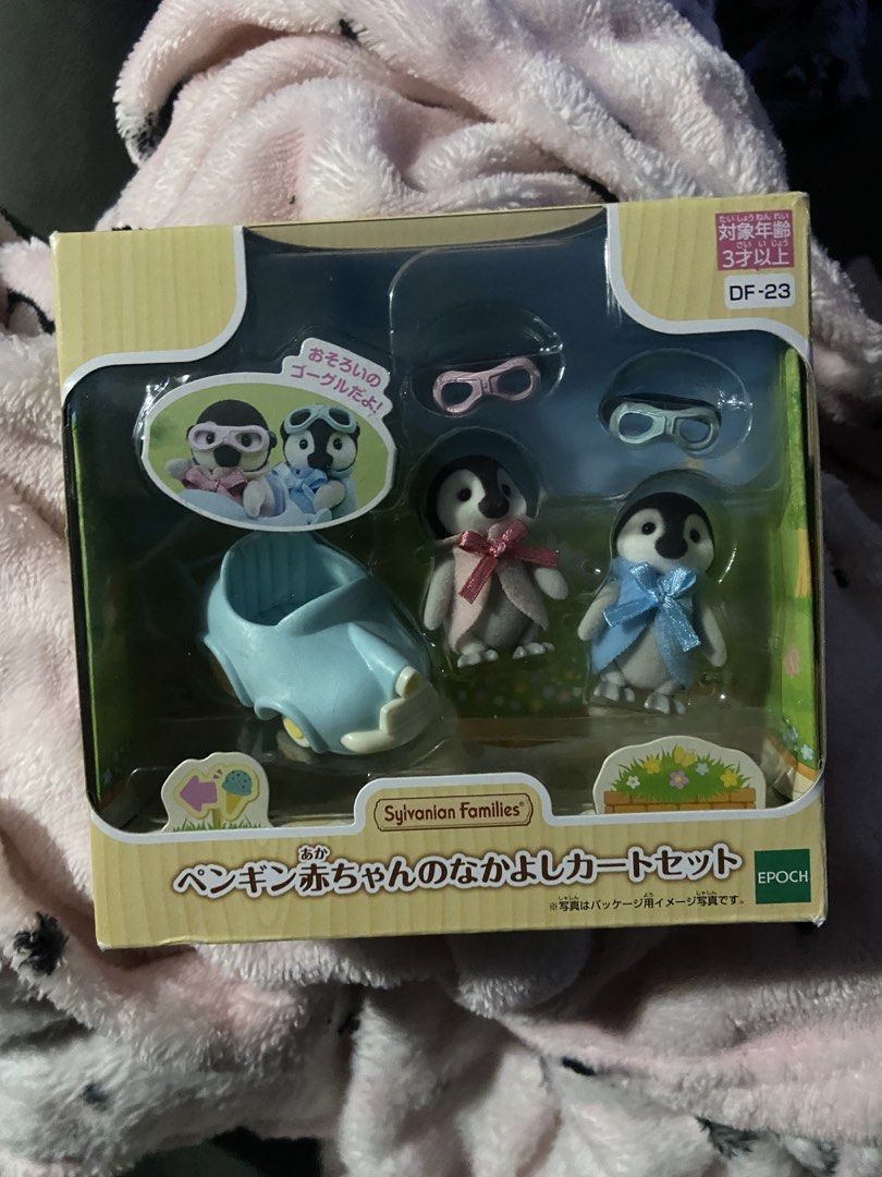 Sylvanian Families Penguin Babies (Category: Designer & Blind Box Toys) located in Cavite. Submitted by k0zuken (Listing ID 1463932373, Image 3). Description: - Sylvanian Families Penguin Babies - unsealed - no damages or stains - sf by the buyer - w freebies.