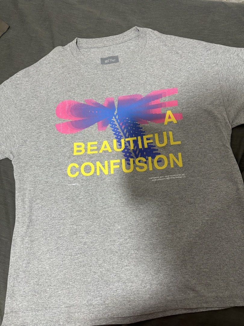 Syre jaden smith merch (Category: Tshirts & Polo Shirts ) located in Subic. Submitted by declutterbyshit (Listing ID 1463782290, Image 1). Description: RARE OFFICIAL MERCH OF JADEN SMITH 27.5x21 - Features "A Beautiful Confusion" graphic on the front - Back has lyrics from Syre - Made from comfortable cotton material - Ideal for casual wear - Perfect for fans of Jaden Smith.