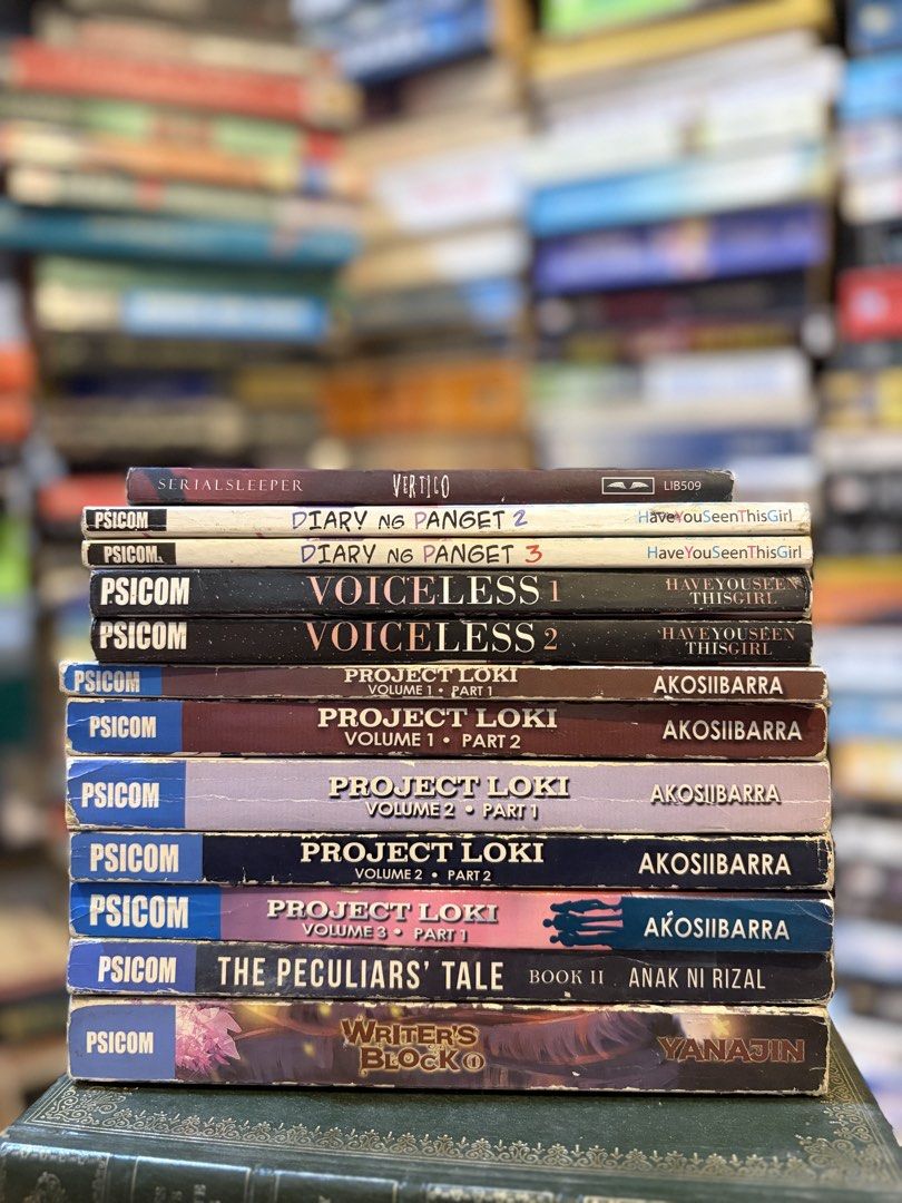 13 Take All Only Wattpad Books (Category: Storybooks) located in Calamba. Submitted by ealectrice27 (Listing ID 1463859002, Image 2). Description: 13 books in total - Project Loki series 1-5 - Vertico by SerialSleeper - The Peculiars' Tale Book II - Writer's Block - Diary ng Panget 2-4 - Voiceless 1 & 2 Mode of Payment: Gcash, PNB, Maribank Mode of Delivery: Jnt, Lbc, Lalamove Meet up/Pick up: Anywhere around Calamba.