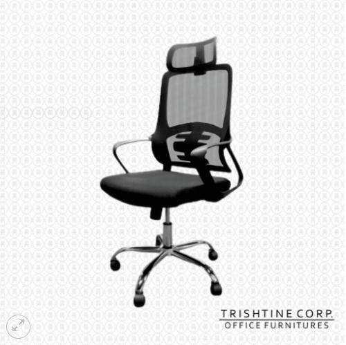 TEX-252 | Highback Mesh Office Chair with Headrest (Category: Office Furniture & Fixtures) located in Caloocan City. Submitted by jimkirt.tristine.ph (Listing ID 1463822527, Image 1). Description: Made of mesh 360° swivel Chrome plated star-base Adjustable height Headrest Lumbar support Color: Black Dimension: W58 x D50 x H117cm DISCLAIMER: PRICE IS FOR POSTING PURPOSES ONLY.