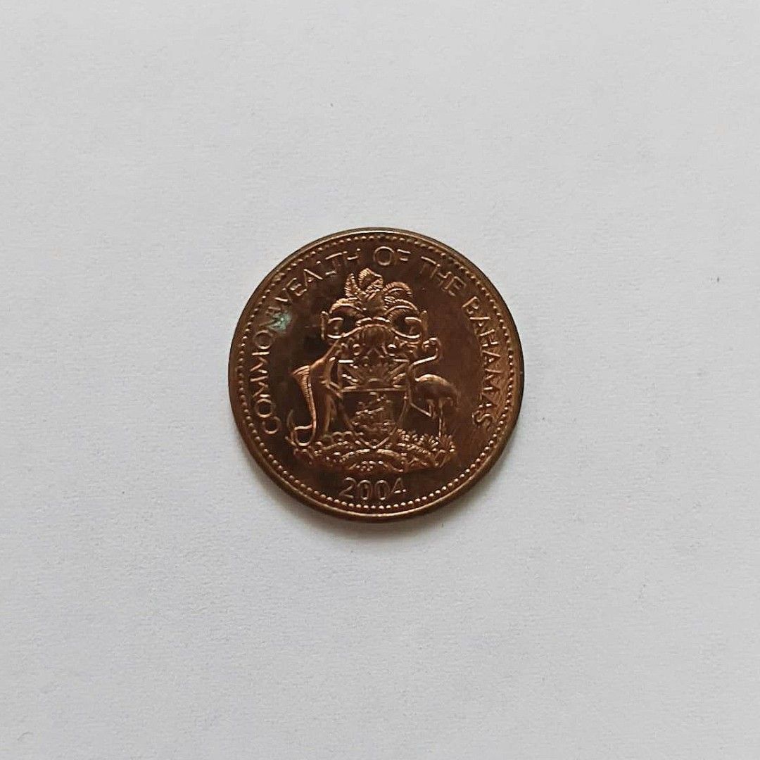 The Bahamas 1 Cent Coin 2004 (Category: Currency) located in Bacoor. Submitted by hazirannei (Listing ID 1463890379, Image 2). Description: - One cent coin from The Bahamas - Dated 2004 - Features a starfish design - Reverse side shows the coat of arms - Ideal for coin collectors - Makes a unique souvenir RfS: Decluttering MoP: GCash MoD: LBC, J&T Express or Buyer's preferred Courier if thru online booking. Shipping Fee at Buyer's expense. Note: 