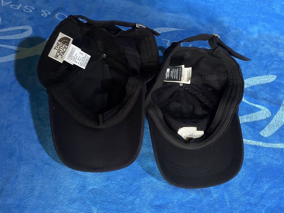 The North Face Black Caps (2 pcs) (Category: Caps & Hats) located in Cebu City. Submitted by monflor (Listing ID 1463820052, Image 2). Description: - Two black The North Face caps - Adjustable straps at the back for a custom fit - Ideal for everyday wear - One cap features a tonal logo - The other cap has a contrasting white logo Good condition No issues Price each 750.