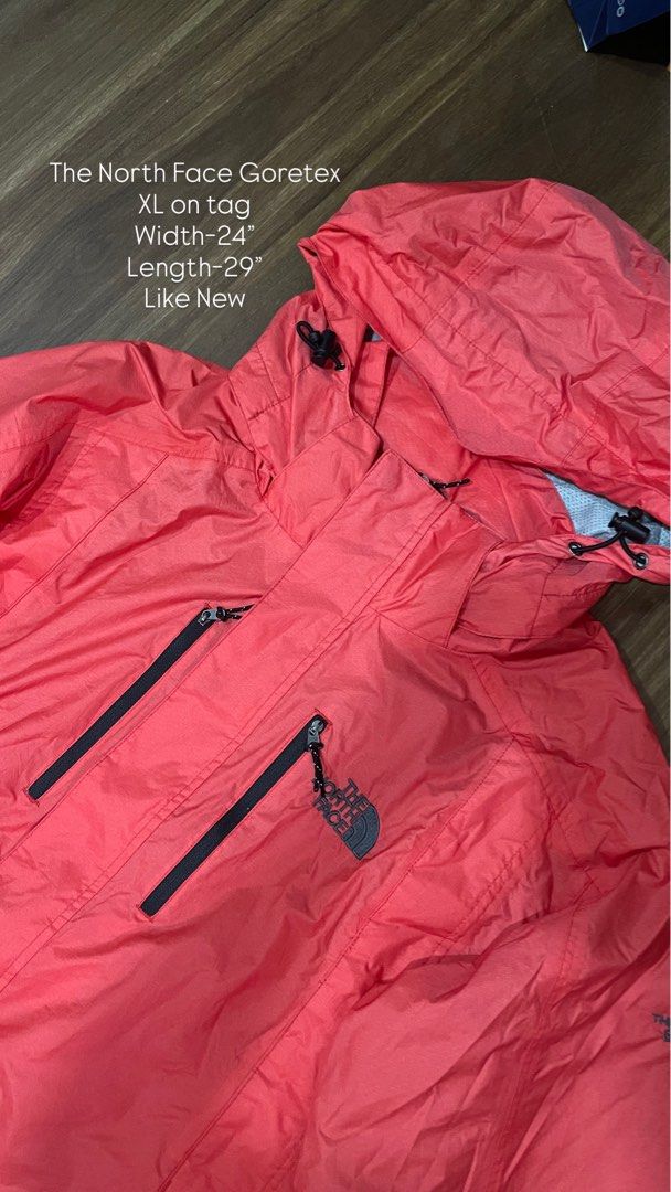The North Face Goretex Jacket XL (Category: Coats, Jackets and Outerwear) located in Bacolod City. Submitted by jmcercado (Listing ID 1463749170, Image 1). Description: - Brand: The North Face - Color: Red - Material: Gore-Tex - Size: XL (Tag) - Measurements: Width 24", Length 29" - Ideal for outdoor activities.