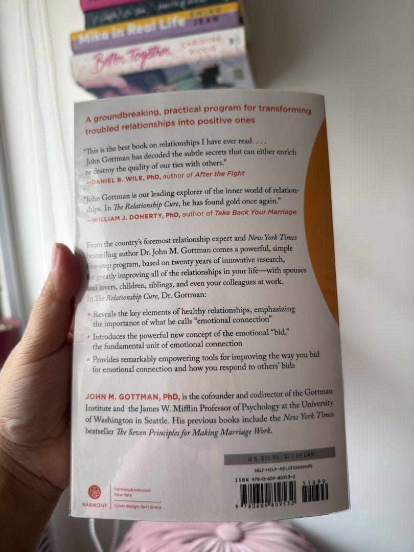 The Relationship Cure by John M. Gottman (Category: Storybooks) located in Pasig City. Submitted by atticstreet (Listing ID 1463796168, Image 2). Description: .