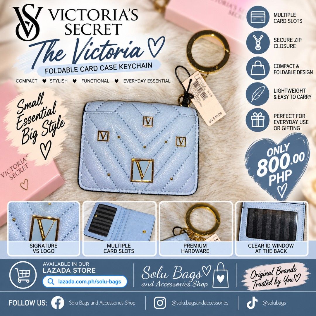 The Victoria Card Wallet (Category: Wallets & Card holders) located in Taguig. Submitted by mommasolu (Listing ID 1463825464, Image 2). Description: ❣️On hand and ready to ship ❣️All items are original and authentic from 🇺🇸 Shipping: J&T or Laz check out ‼️Same Day Shipping via GrabExpress or Lalamove for Metro Manila (payment first) ‼️COD option available for Laz check out MOP: GCash and Bank Transfer via BPI or GoTyme Follow our socials: FB �