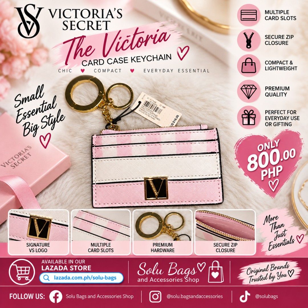 The Victoria Card Wallet (Category: Wallets & Card holders) located in Taguig. Submitted by mommasolu (Listing ID 1463825464, Image 3). Description: ❣️On hand and ready to ship ❣️All items are original and authentic from 🇺🇸 Shipping: J&T or Laz check out ‼️Same Day Shipping via GrabExpress or Lalamove for Metro Manila (payment first) ‼️COD option available for Laz check out MOP: GCash and Bank Transfer via BPI or GoTyme Follow our socials: FB �