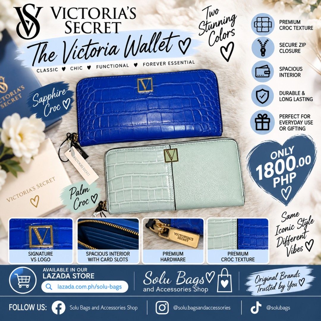 The Victoria Wallet (Category: Wallets & Card holders) located in Taguig. Submitted by mommasolu (Listing ID 1463824168, Image 1). Description: ❣️On hand and ready to ship ❣️All items are original and authentic from 🇺🇸 Shipping: J&T or Laz check out ‼️Same Day Shipping via GrabExpress or Lalamove for Metro Manila (payment first) ‼️COD option available for Laz check out MOP: GCash and Bank Transfer via BPI or GoTyme Follow our socials: FB 👉 Sol