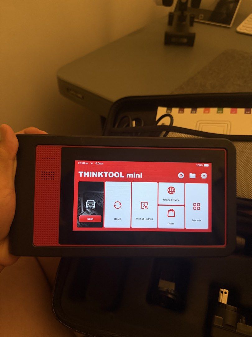 THINKCAR THINKTOOL mini OBD2 Scanner Diagnostic Tool (Category: Vehicle & Diecast Models) located in Dasmarinas. Submitted by nardsell (Listing ID 1463912829, Image 3). Description: - THINKCAR THINKTOOL mini diagnostic scanner - Includes charging cables and power adapters - Comes with a protective carrying case - User manual included - Ready for car diagnostics.