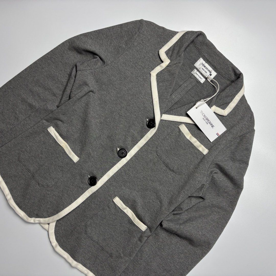 Thom Browne Blazers (Category: Luxury Apparel) located in Abucay. Submitted by alvinthrif57836 (Listing ID 1463817429, Image 2). Description: Thom Browne Blazers ‎_______________________ ‎Size: L on tag ‎(Measured by Inches) ‎Width: 17.5 ‎Length: 24.5 ‎Condition: EXCELLENT ‎Color Rate: 9/10 ‎Issue: None ‎_______________________ ‎ ‎Color may vary due to lightning so check wisely. ‎Thank you for your understanding ❤️ .