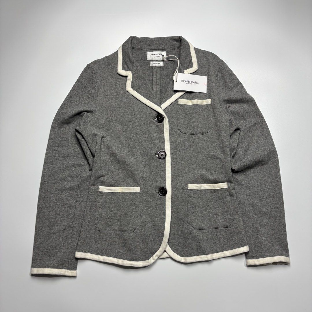 Thom Browne Blazers (Category: Luxury Apparel) located in Abucay. Submitted by alvinthrif57836 (Listing ID 1463817429, Image 1). Description: Thom Browne Blazers ‎_______________________ ‎Size: L on tag ‎(Measured by Inches) ‎Width: 17.5 ‎Length: 24.5 ‎Condition: EXCELLENT ‎Color Rate: 9/10 ‎Issue: None ‎_______________________ ‎ ‎Color may vary due to lightning so check wisely. ‎Thank you for your understanding ❤️ .