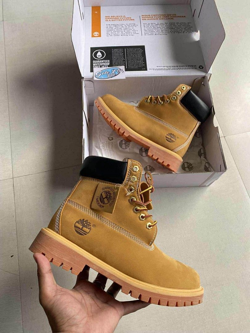 Timberland Classic 6-Inch wheat brown boots (Category: Boots) located in Manila. Submitted by solefly_mnl.26 (Listing ID 1463812325, Image 2). Description: TIMBS WHEAT BROWN BOOTS bnew 1999+sf available sz 41 to 45 mens actual pic posted!!! onhand ready to lalamove/ship via jrs novaliches qc area dm us for orders📩 fb page: solefly mnl v2.