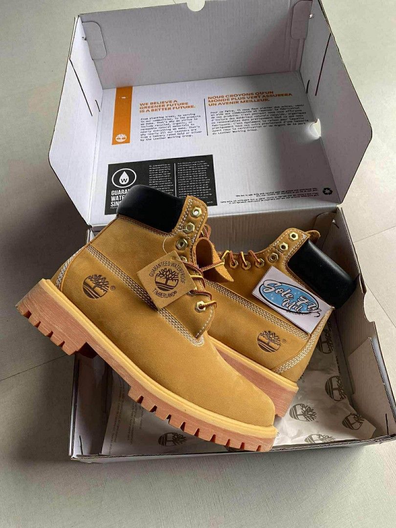 Timberland Classic 6-Inch wheat brown boots (Category: Boots) located in Manila. Submitted by solefly_mnl.26 (Listing ID 1463812325, Image 3). Description: TIMBS WHEAT BROWN BOOTS bnew 1999+sf available sz 41 to 45 mens actual pic posted!!! onhand ready to lalamove/ship via jrs novaliches qc area dm us for orders📩 fb page: solefly mnl v2.