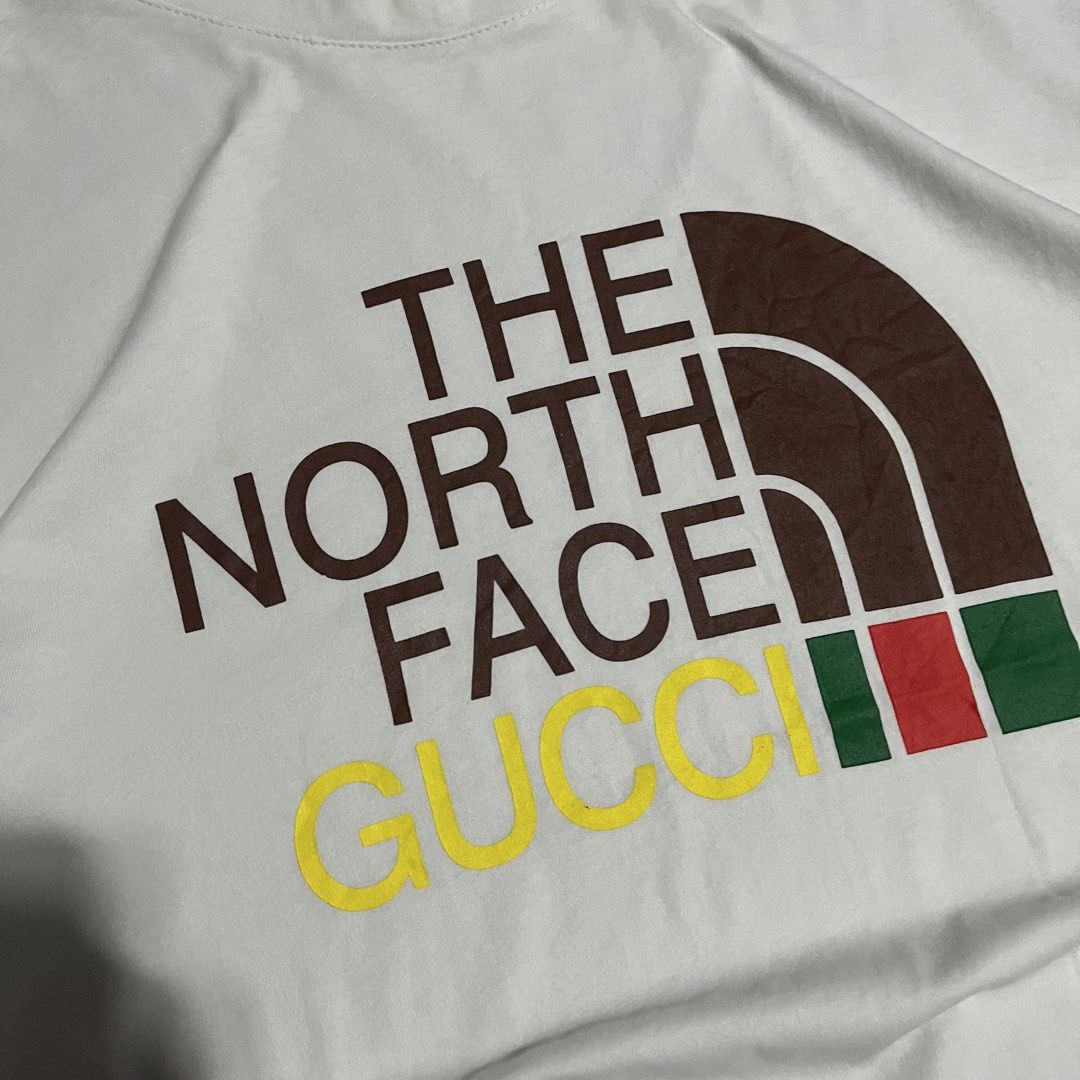 TNF X GUCCI (Category: Tshirts & Polo Shirts ) located in Iloilo. Submitted by thrift2cali (Listing ID 1463781056, Image 2). Description: 20 / 26 MED EXCELLENT • NEEDS WASH CR 9.8 / 10.