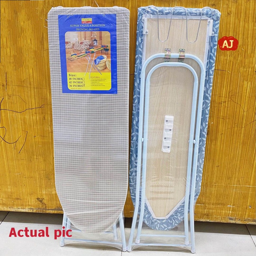 TODAY'S Home Super Value 4 Position Ironing Board (Category: Irons & Steamers) located in Manila. Submitted by iliasjen3082126 (Listing ID 1463820124, Image 3). Description: - TODAY'S Home 4-Position Ironing Board - Super Value Model - Available Sizes: 48 inches, 42 inches, 36 inches - Ideal for all your laundry needs - Get yours now!.