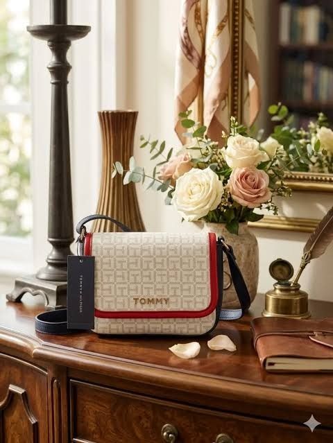 Tommy Sling Bag (tricolor) (Category: Cross-body Bags) located in Rizal. Submitted by hiraya16 (Listing ID 1463898553, Image 1). Description: Available Onhand ready to ship DM ✉️ J&T - Lalamove - LBC.