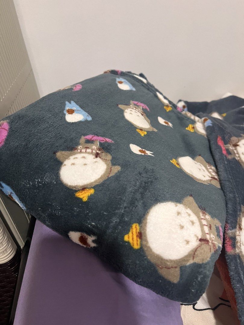 TOTORO GHIBLI FUR BLANKET (Category: Bedding & Towels) located in Iba. Submitted by jmjavie (Listing ID 1463893079, Image 2). Description: 78 INCHES X 66 INCHES No tags, Not official merch Brand new.