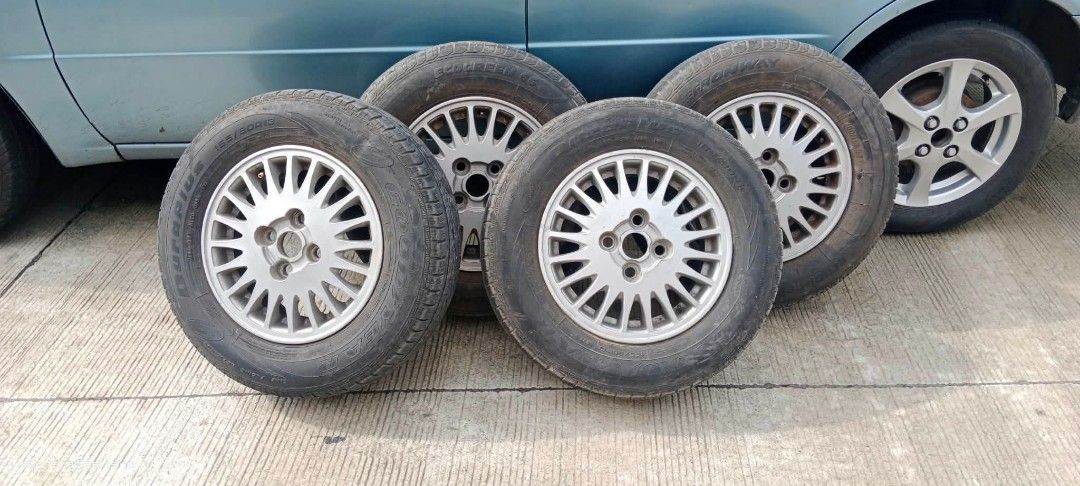 TOYOTA MAGS (Category: Mags and Tires) located in Quezon City. Submitted by mamasbest (Listing ID 1463931042, Image 1). Description: FOR SALE!!! TOYOTA MAGS 165/80 R13 Pls contact 0991 341 5188 0928 179 3605.