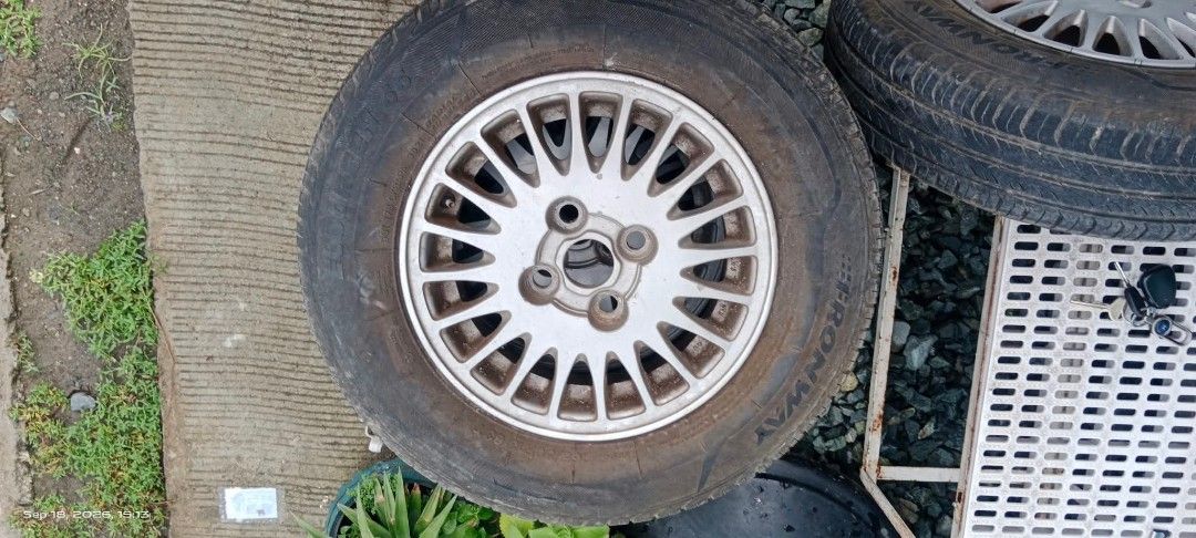 TOYOTA MAGS (Category: Mags and Tires) located in Quezon City. Submitted by mamasbest (Listing ID 1463931042, Image 2). Description: FOR SALE!!! TOYOTA MAGS 165/80 R13 Pls contact 0991 341 5188 0928 179 3605.