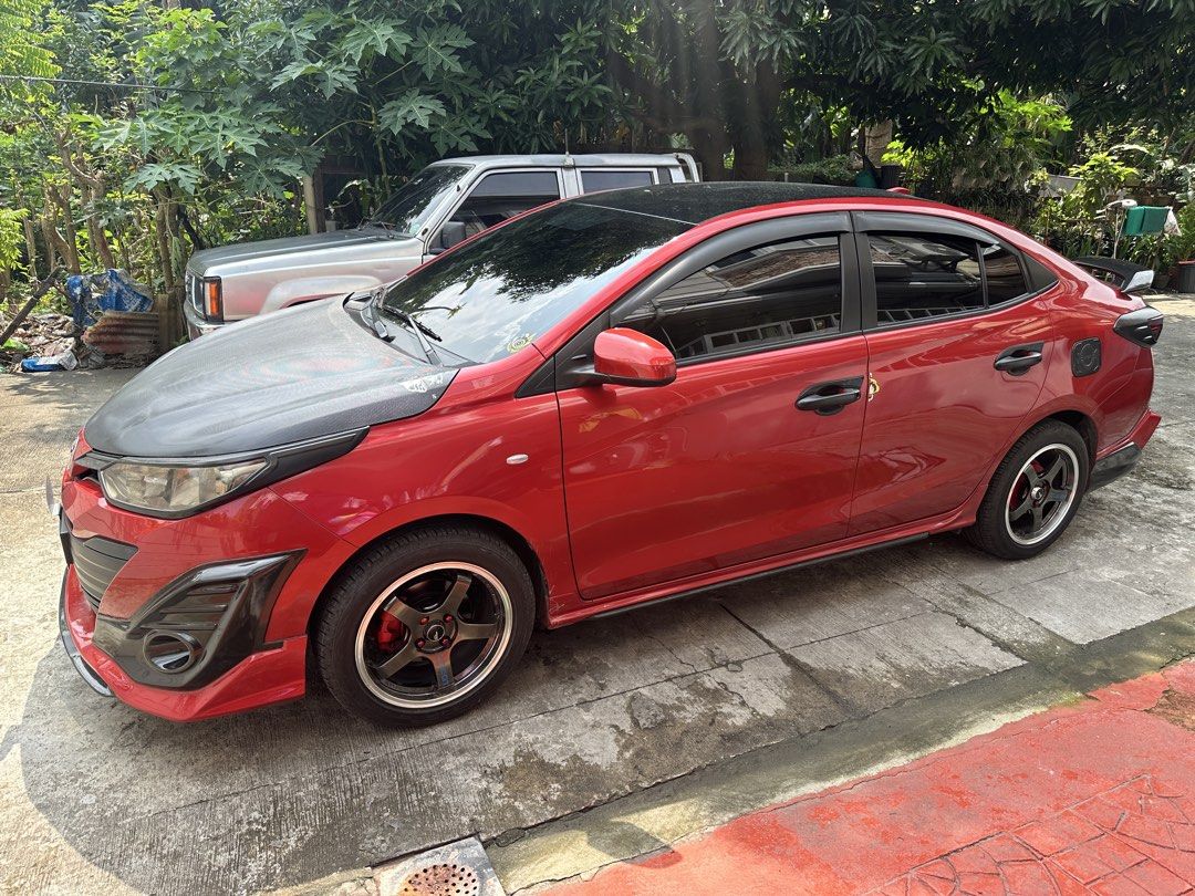 Toyota Vios XLE Manual (Category: Used Cars) located in Manila. Submitted by babimnlnewacc (Listing ID 1463786197, Image 2). Description: 1st owner (PWEDE SA MASELAN ✨) ORCR onhand Casa maintained 25k ODO w/ body kit w/ spoiler w/ 16" advan battle gray mags w/ leather seats semi lowered manuat transmission never binaha - bring you own mechanic 🧑‍🔧 Open for negotiation just PM ☺️ RFS: Need a bigger car for growing family 🧑‍🧑‍🧒‍🧒 📍Moonwalk P