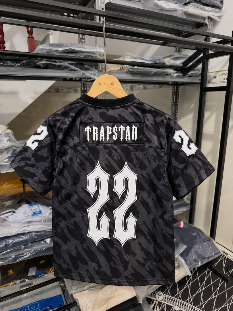 Trapstar x NFL Jersey (Category: Activewear) located in San Fernando. Submitted by fynder (Listing ID 1463776152, Image 2). Description: Trapstar x NFL Jersey Auth With Tags Available Sizes : S-XL 💬 DM for more Photos 📦 Fast processing (Air cargo freight) 💬 More drops daily on IG: @fynder1 🔒 Buyer protection through Carousell — shop with confidence .