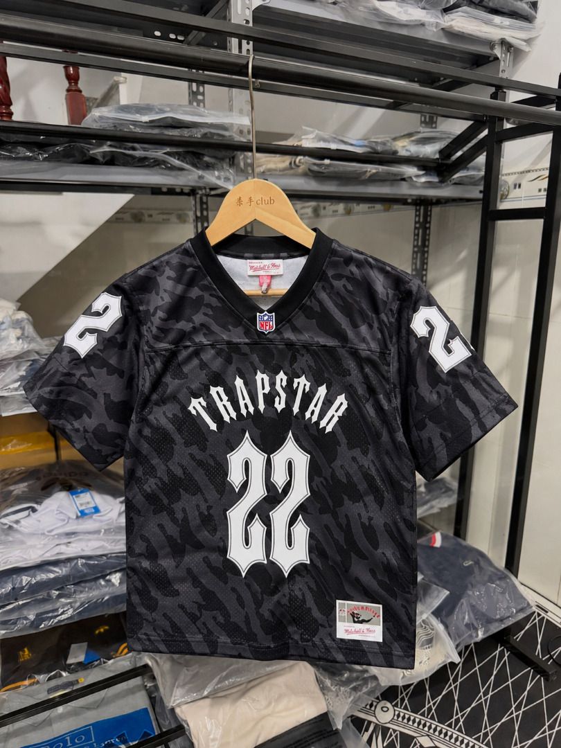 Trapstar x NFL Jersey (Category: Activewear) located in San Fernando. Submitted by fynder (Listing ID 1463776152, Image 1). Description: Trapstar x NFL Jersey Auth With Tags Available Sizes : S-XL 💬 DM for more Photos 📦 Fast processing (Air cargo freight) 💬 More drops daily on IG: @fynder1 🔒 Buyer protection through Carousell — shop with confidence .