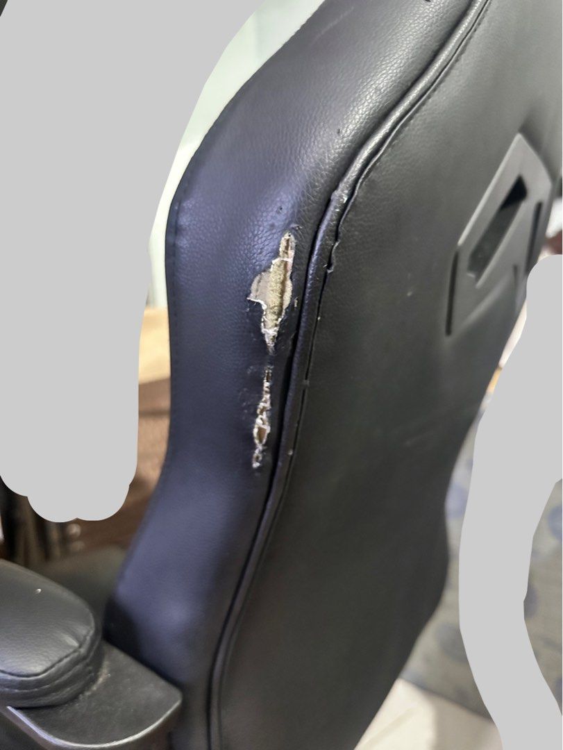 TTRacing gaming chair black (Category: Chairs) located in Manila. Submitted by enchnleyna (Listing ID 1463856875, Image 3). Description: - TTRacing gaming chair - Faux leather with visible wear and tear (check photos for details) - Wheels are still fully functional and comfortable - Still sturdy - STILL NEGOTIABLE.